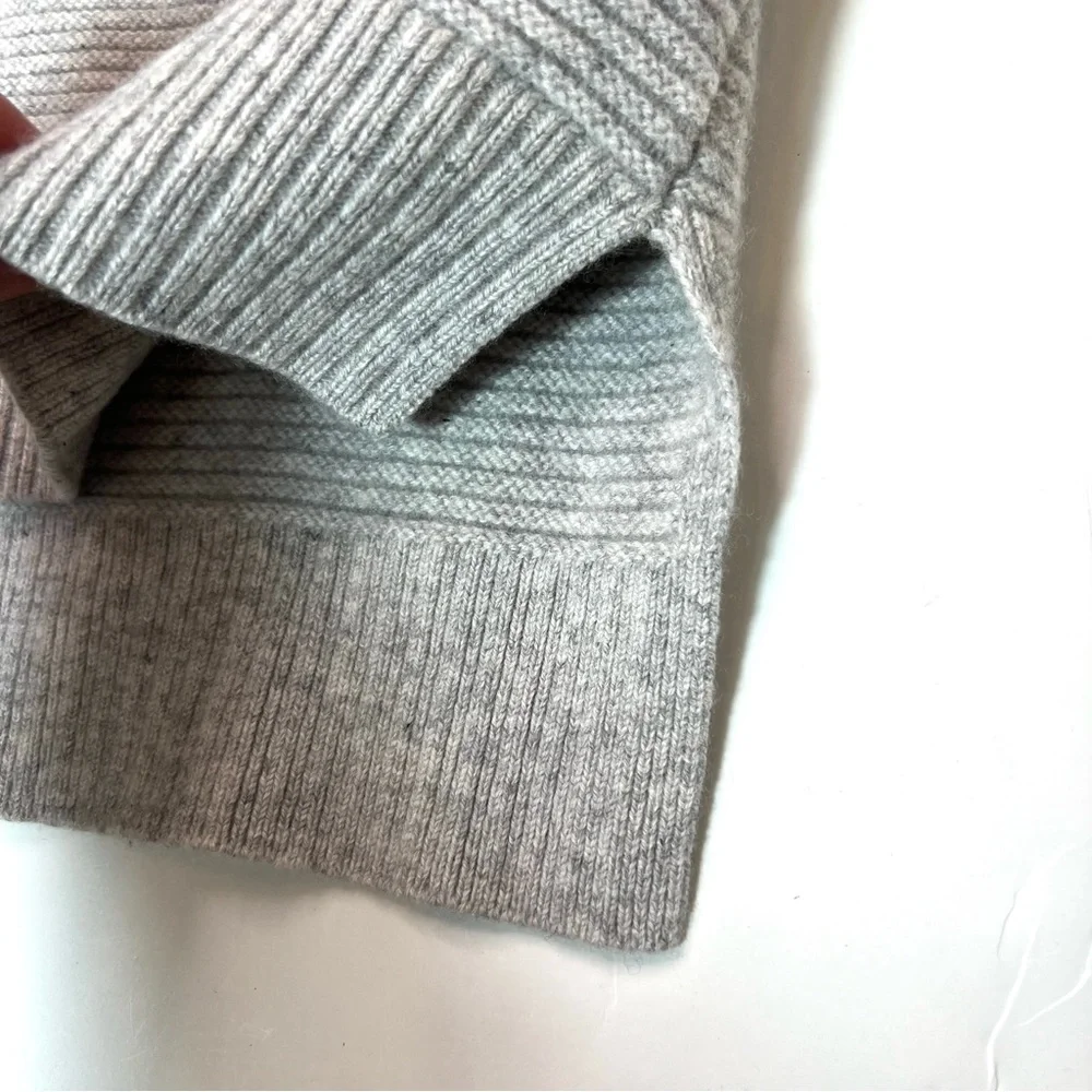 Athleta 100% Cashmere Knit Hoodie Sweater Heather Gray Size X-Small - Picture 12 of 12